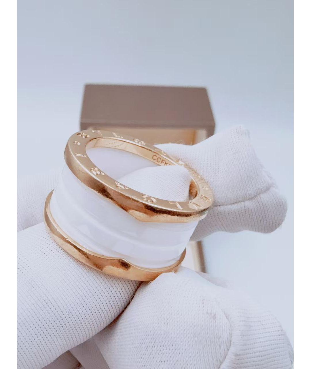 BVLGARI Белое кольцо из розового золота, фото 5