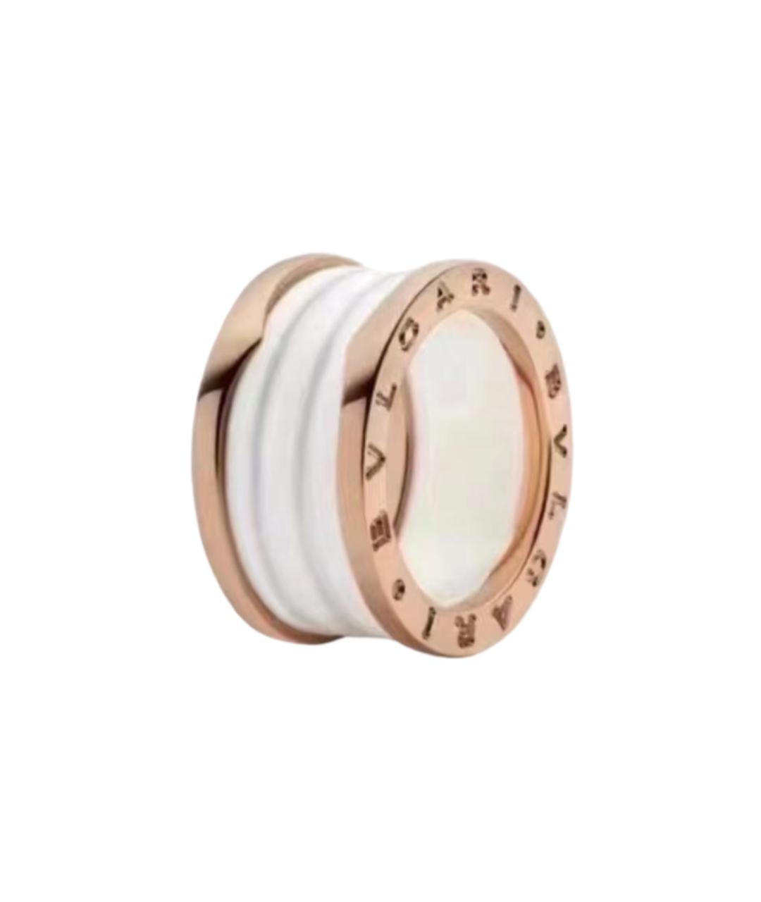 BVLGARI Белое кольцо из розового золота, фото 1
