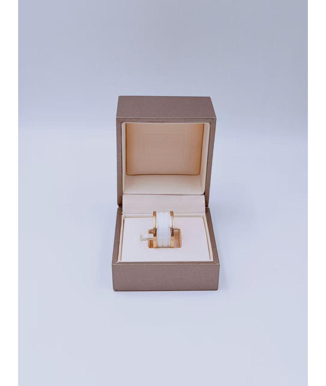 BVLGARI Белое кольцо из розового золота, фото 6