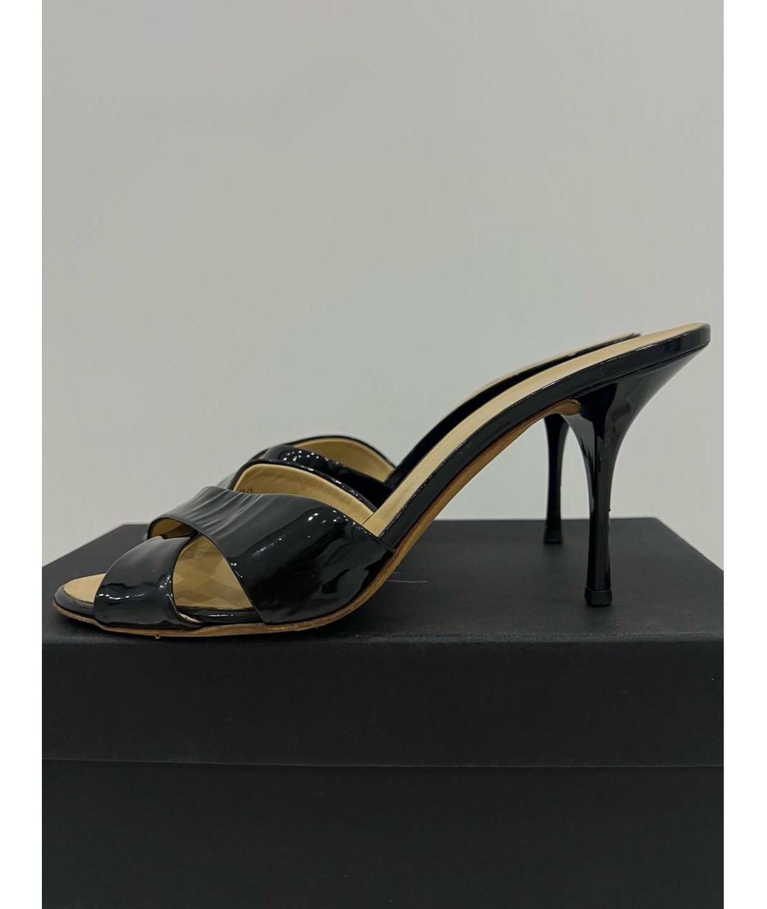 GIUSEPPE ZANOTTI DESIGN Черные мюли из лакированной кожи, фото 4