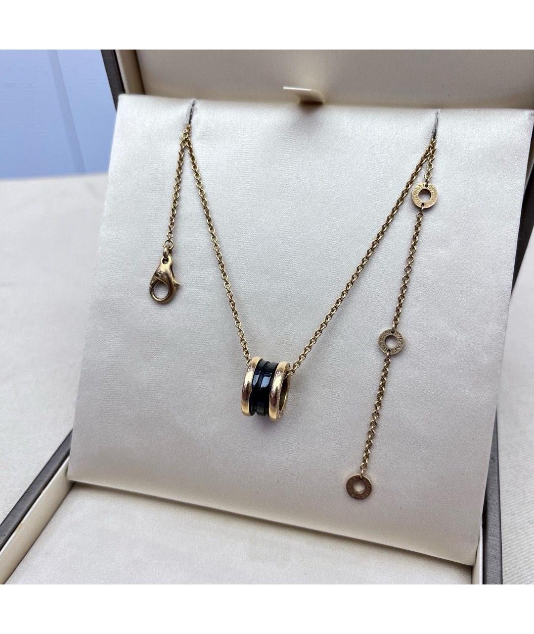 BVLGARI Черное колье из розового золота, фото 3
