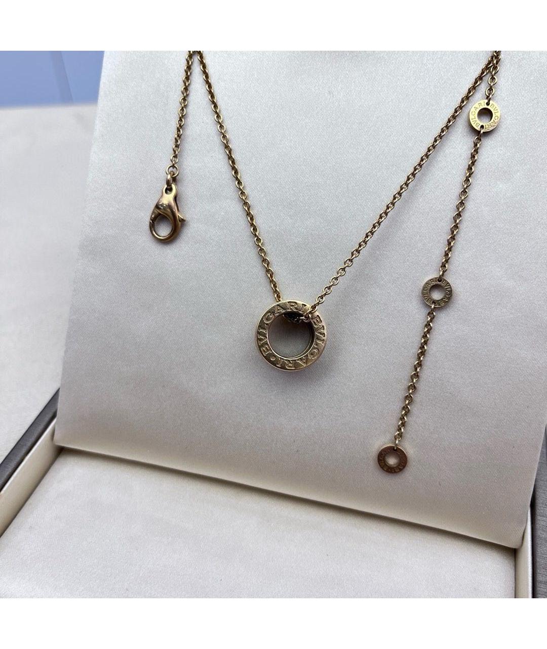 BVLGARI Черное колье из розового золота, фото 4