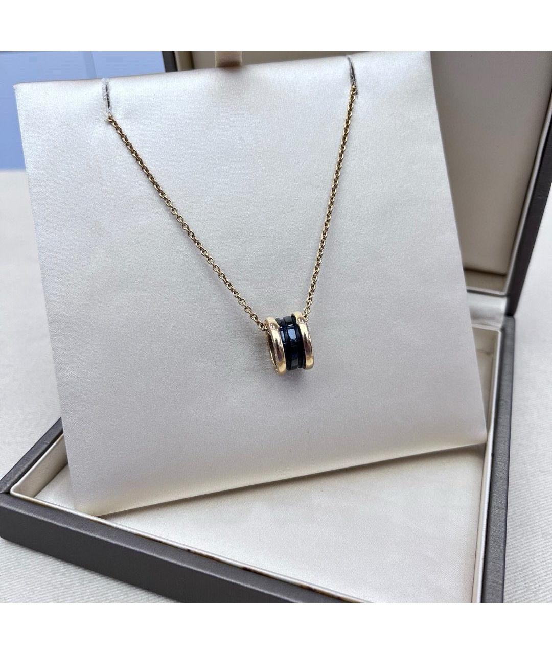 BVLGARI Черное колье из розового золота, фото 5