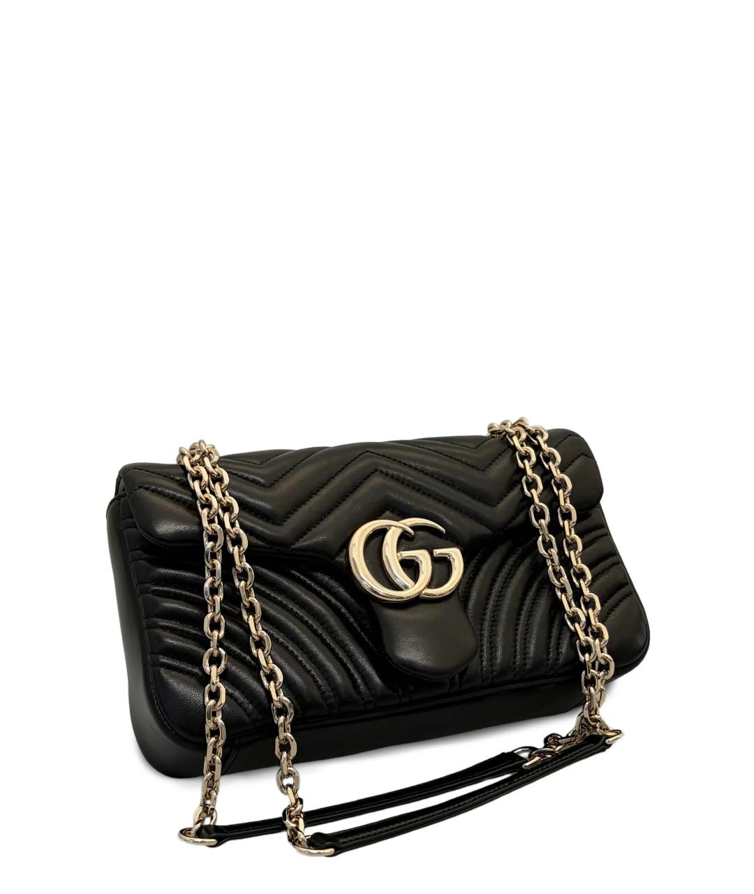 GUCCI Черная кожаная сумка через плечо, фото 2