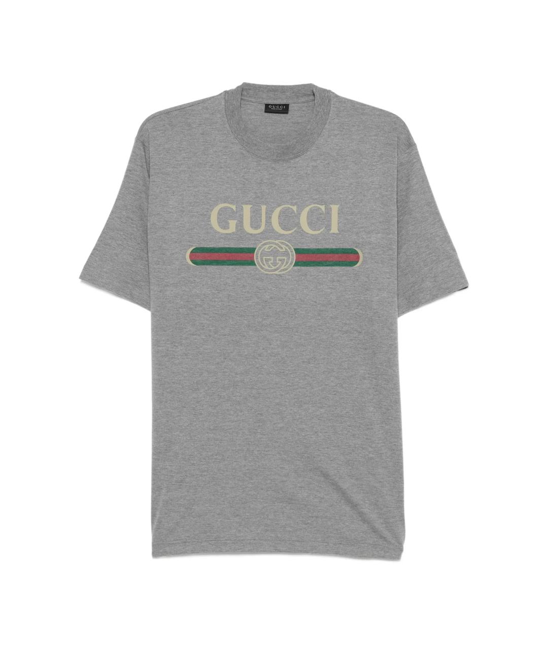 GUCCI Серая вискозная футболка, фото 1