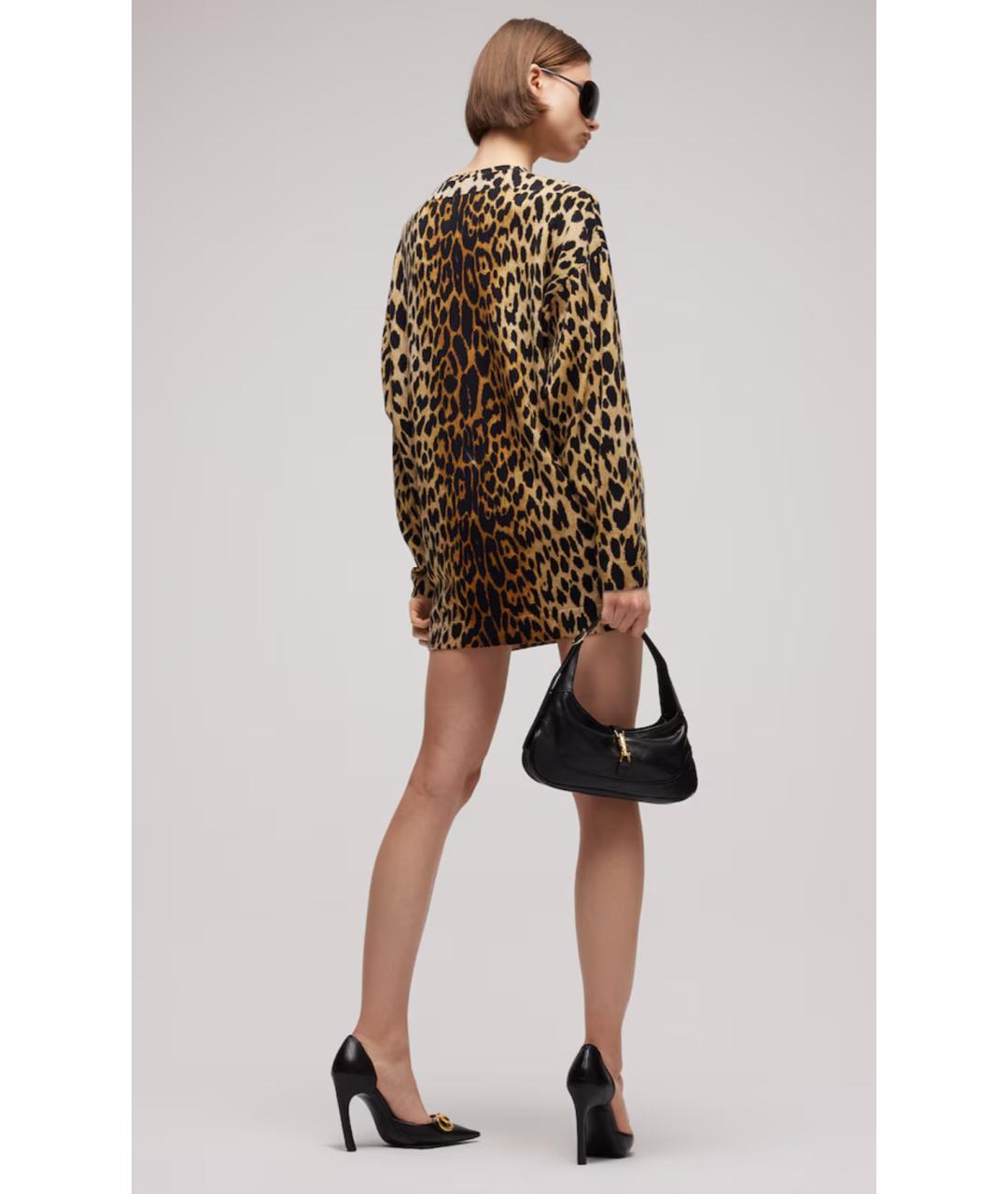 GUCCI Мульти кашемировое повседневное платье, фото 3