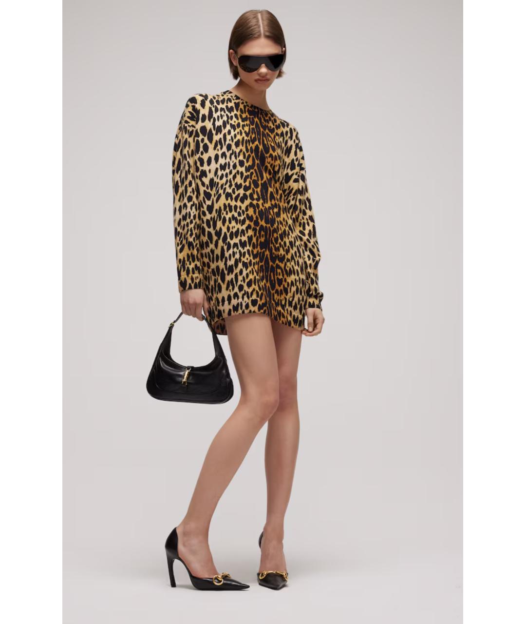 GUCCI Мульти кашемировое повседневное платье, фото 2