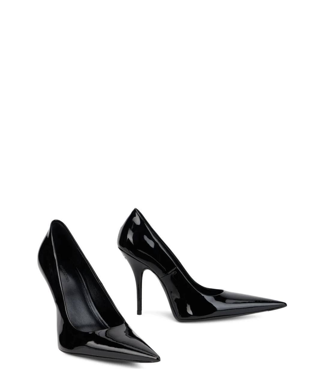 BALENCIAGA Черные кожаные туфли, фото 2