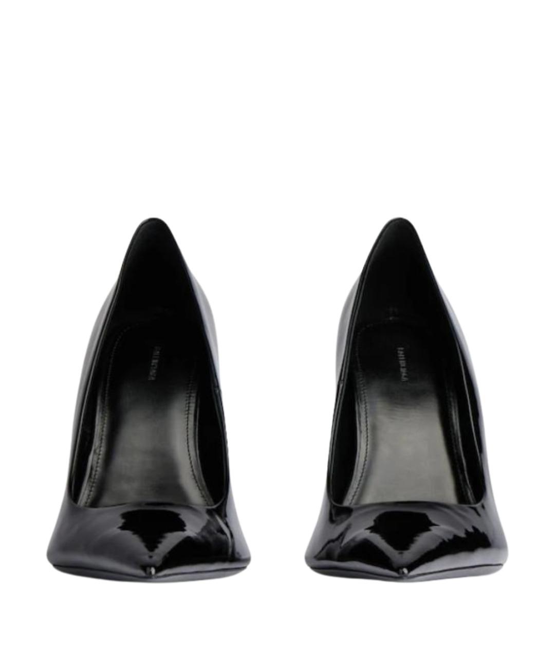 BALENCIAGA Черные кожаные туфли, фото 3