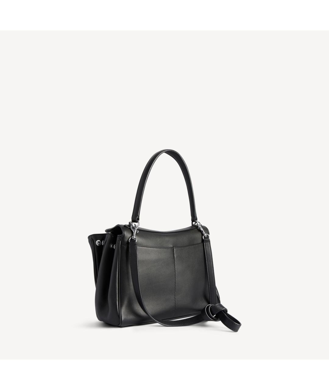 BALENCIAGA Черная кожаная сумка через плечо, фото 2