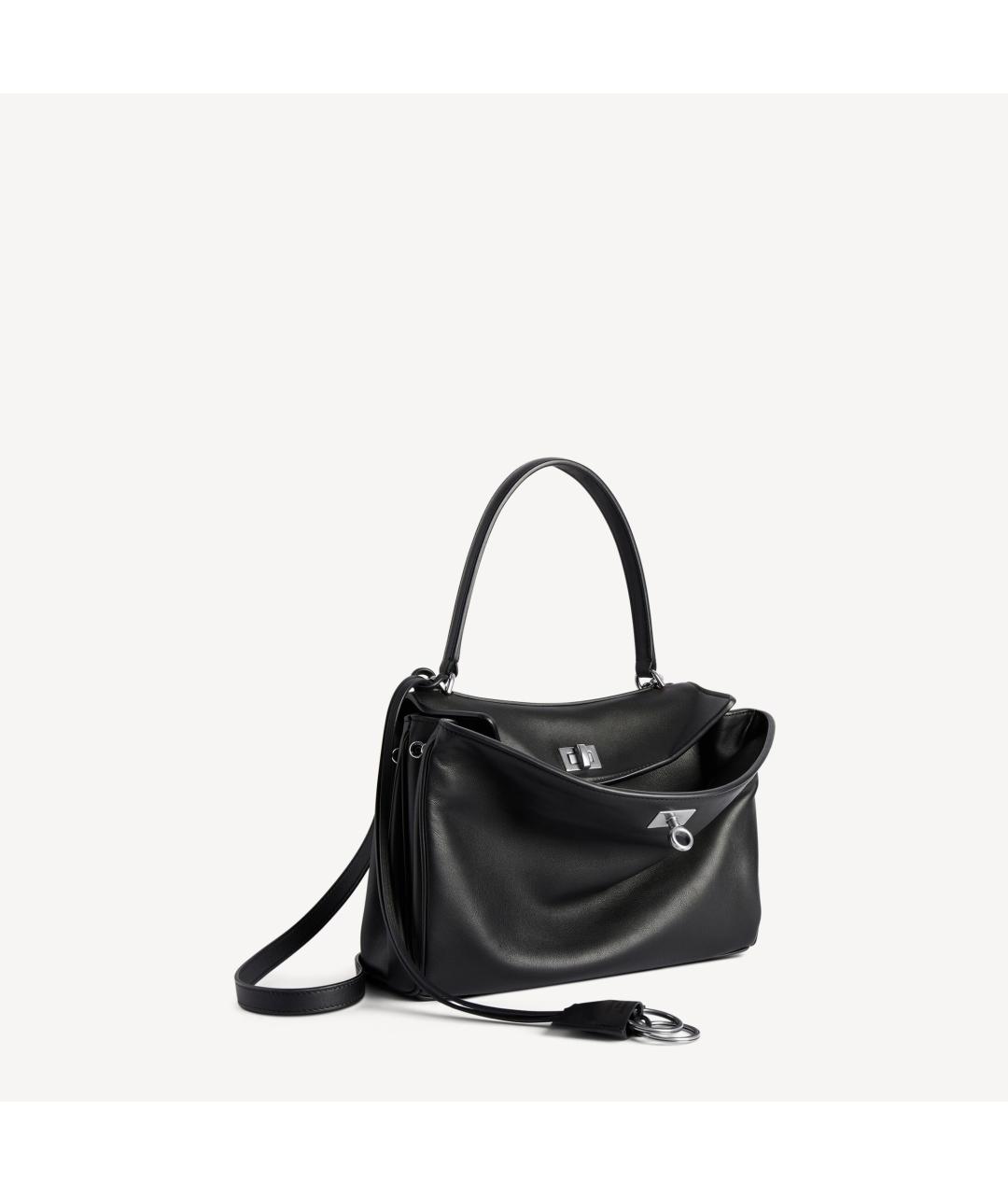 BALENCIAGA Черная кожаная сумка через плечо, фото 3