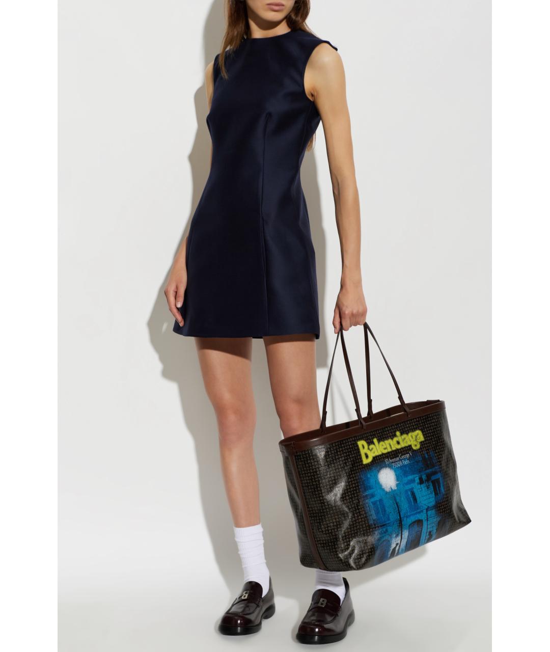 BALENCIAGA Синее повседневное платье, фото 2