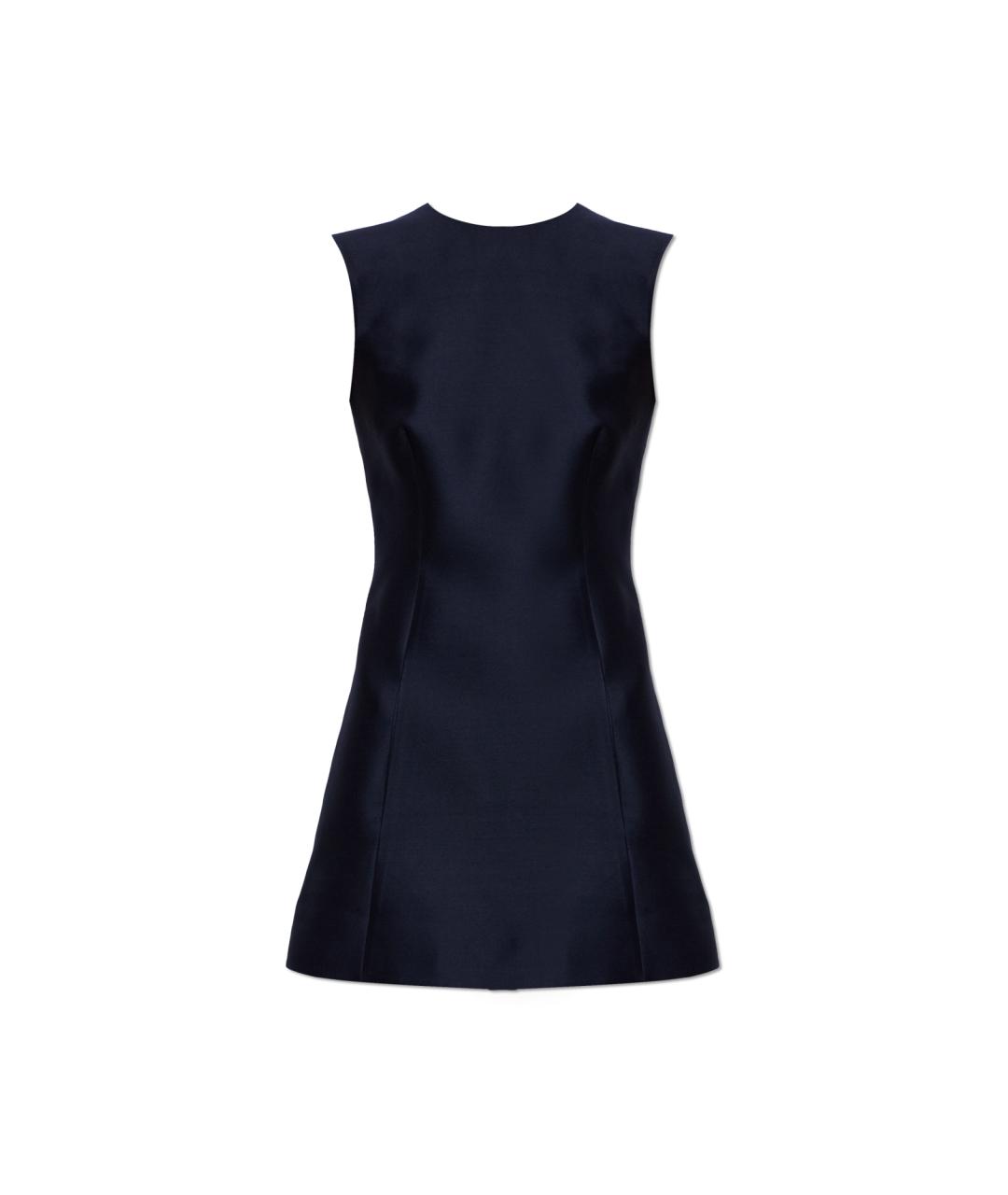 BALENCIAGA Синее шерстяное повседневное платье, фото 1