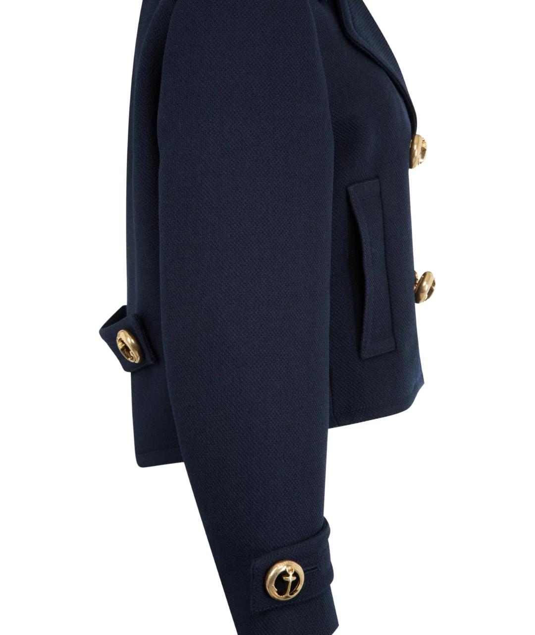 BALENCIAGA Синее шерстяное пальто, фото 3
