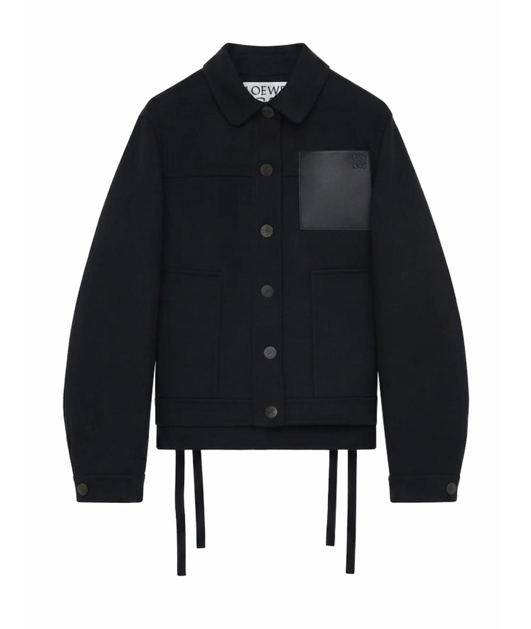 LOEWE Черная шерстяная куртка, фото 1