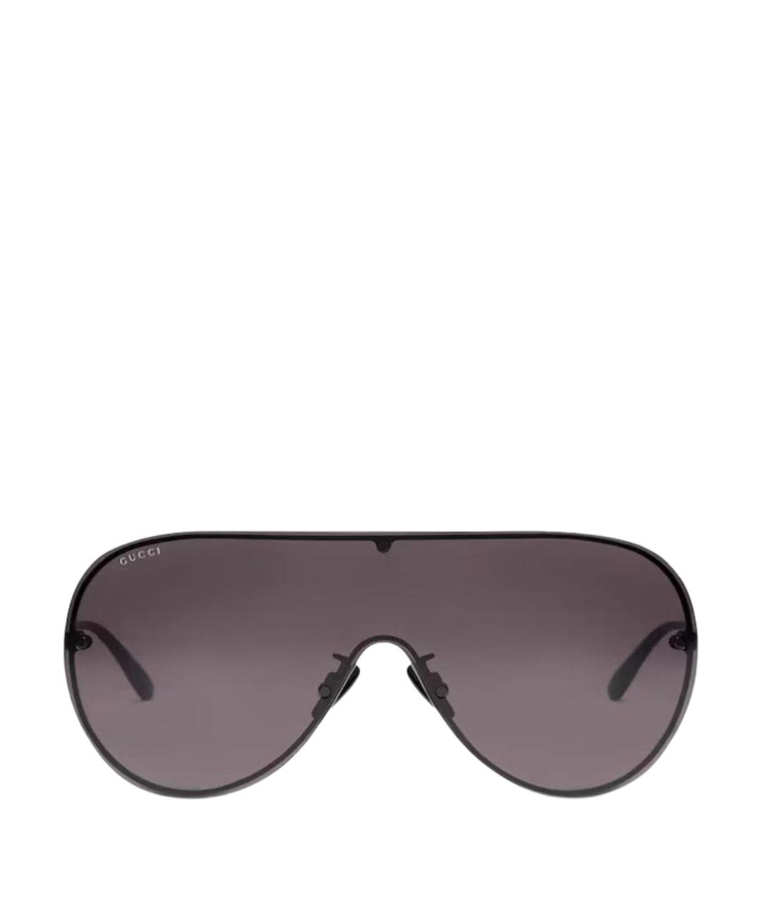 GUCCI Черные металлические солнцезащитные очки, фото 1