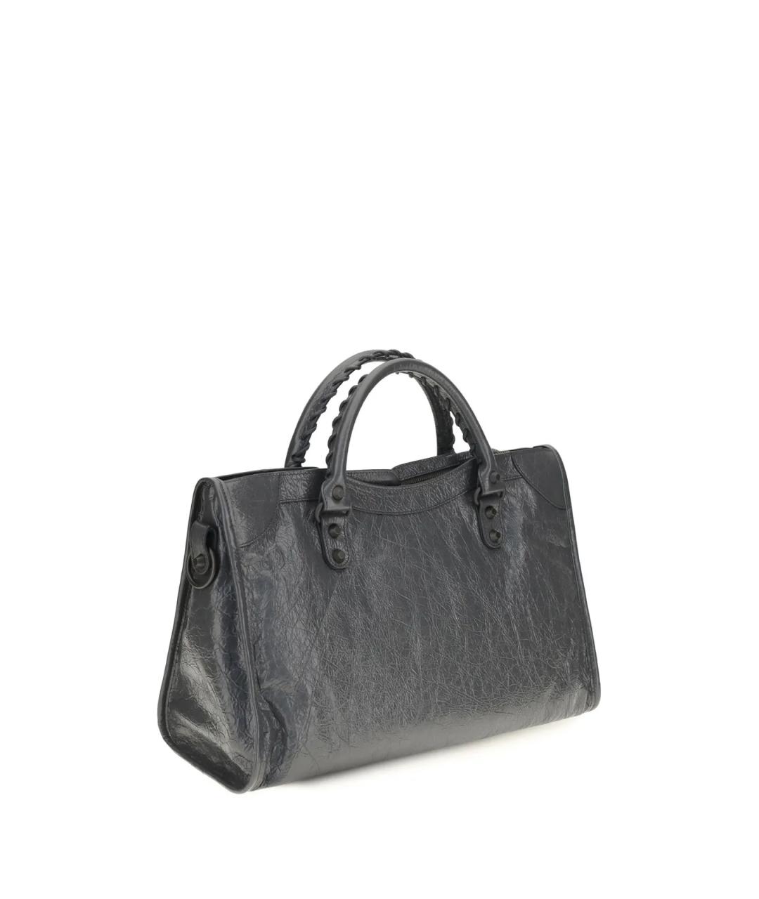 BALENCIAGA Серая кожаная сумка тоут, фото 2