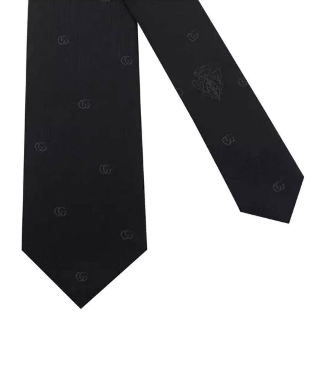 GUCCI Черный шелковый галстук, фото 2