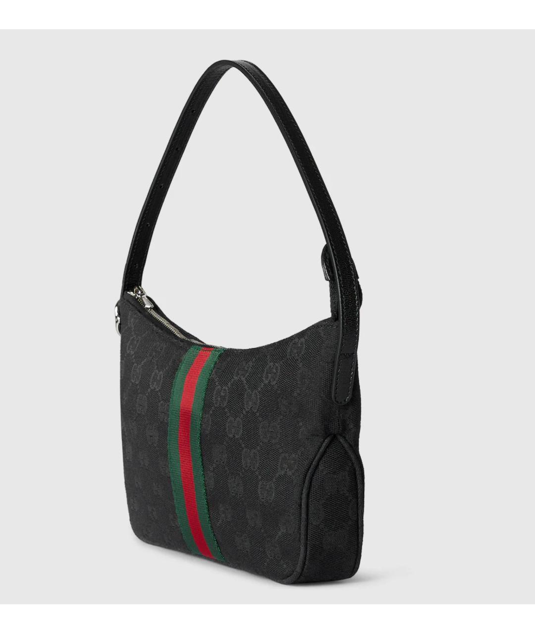GUCCI Черная тканевая сумка на плечо, фото 2