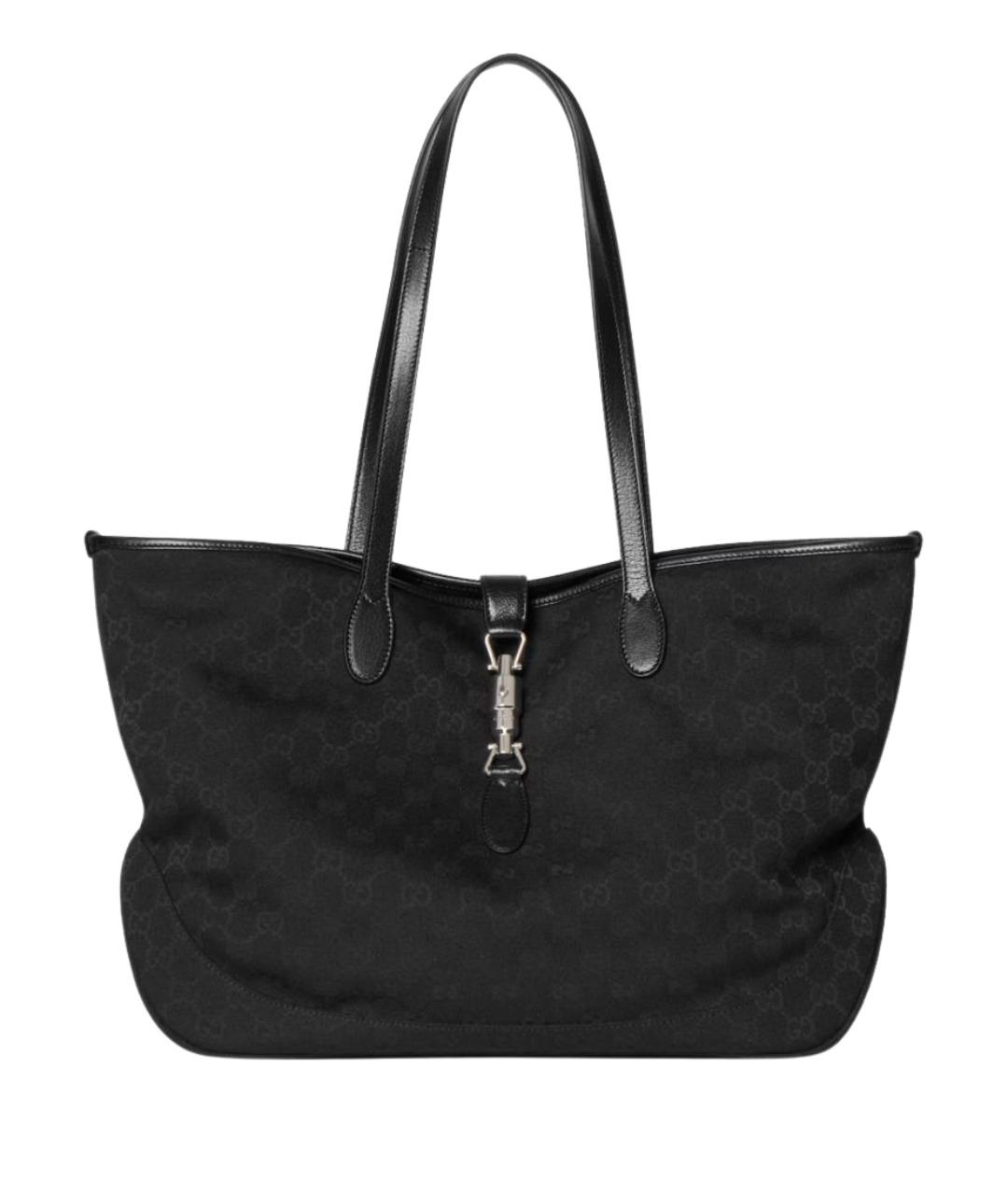 GUCCI Черная тканевая сумка тоут, фото 1