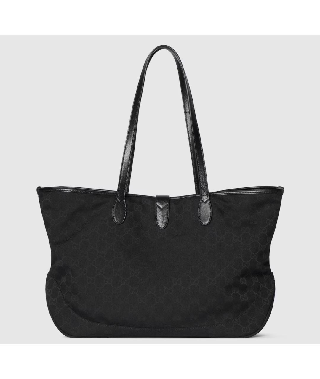 GUCCI Черная тканевая сумка тоут, фото 2