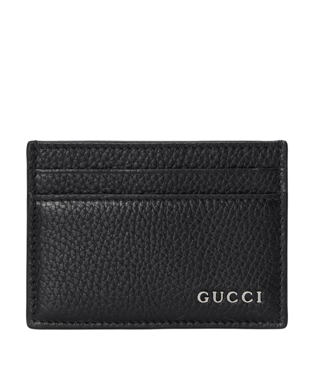 GUCCI Черный кожаный кардхолдер, фото 1