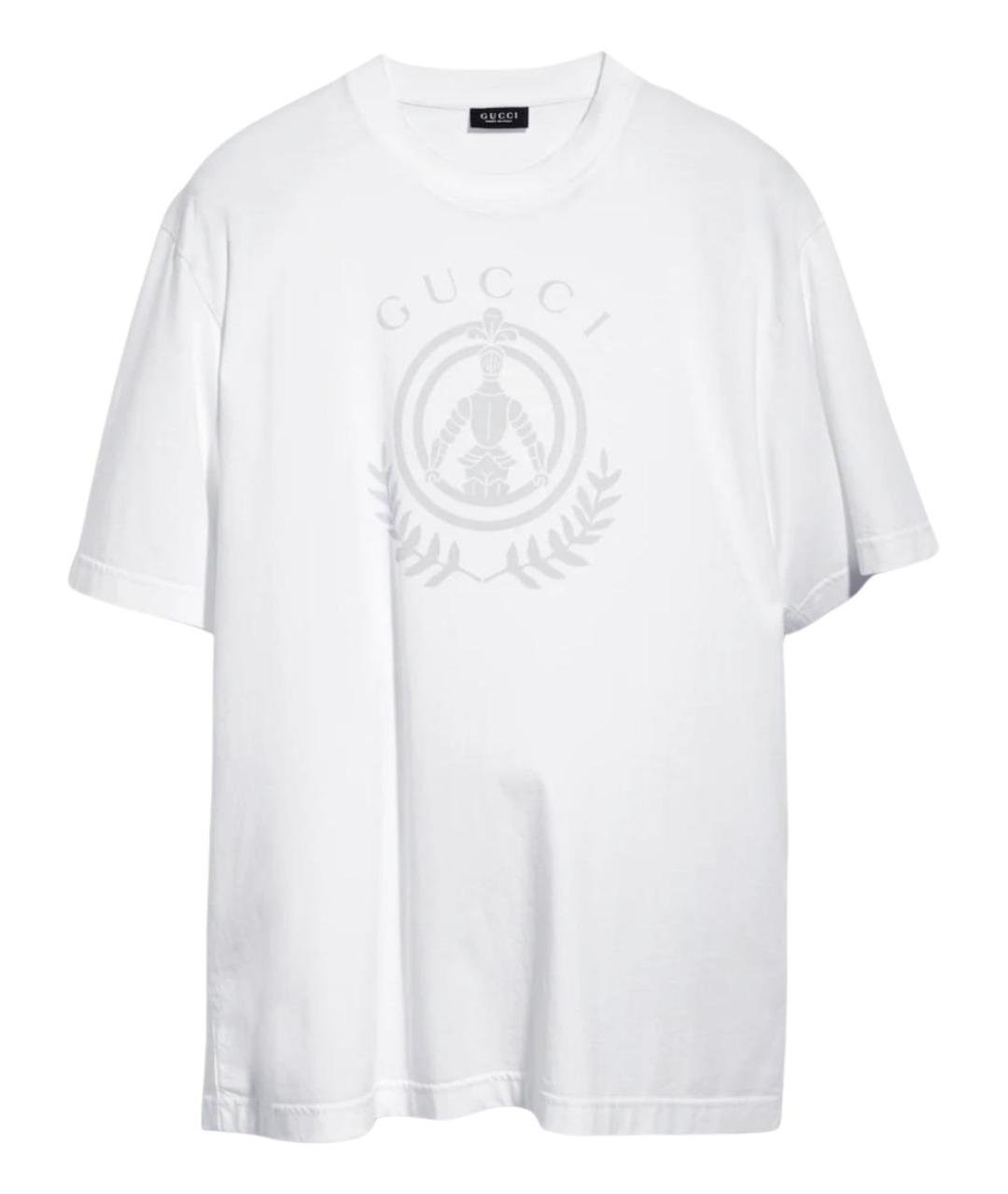 GUCCI Белая хлопковая футболка, фото 1