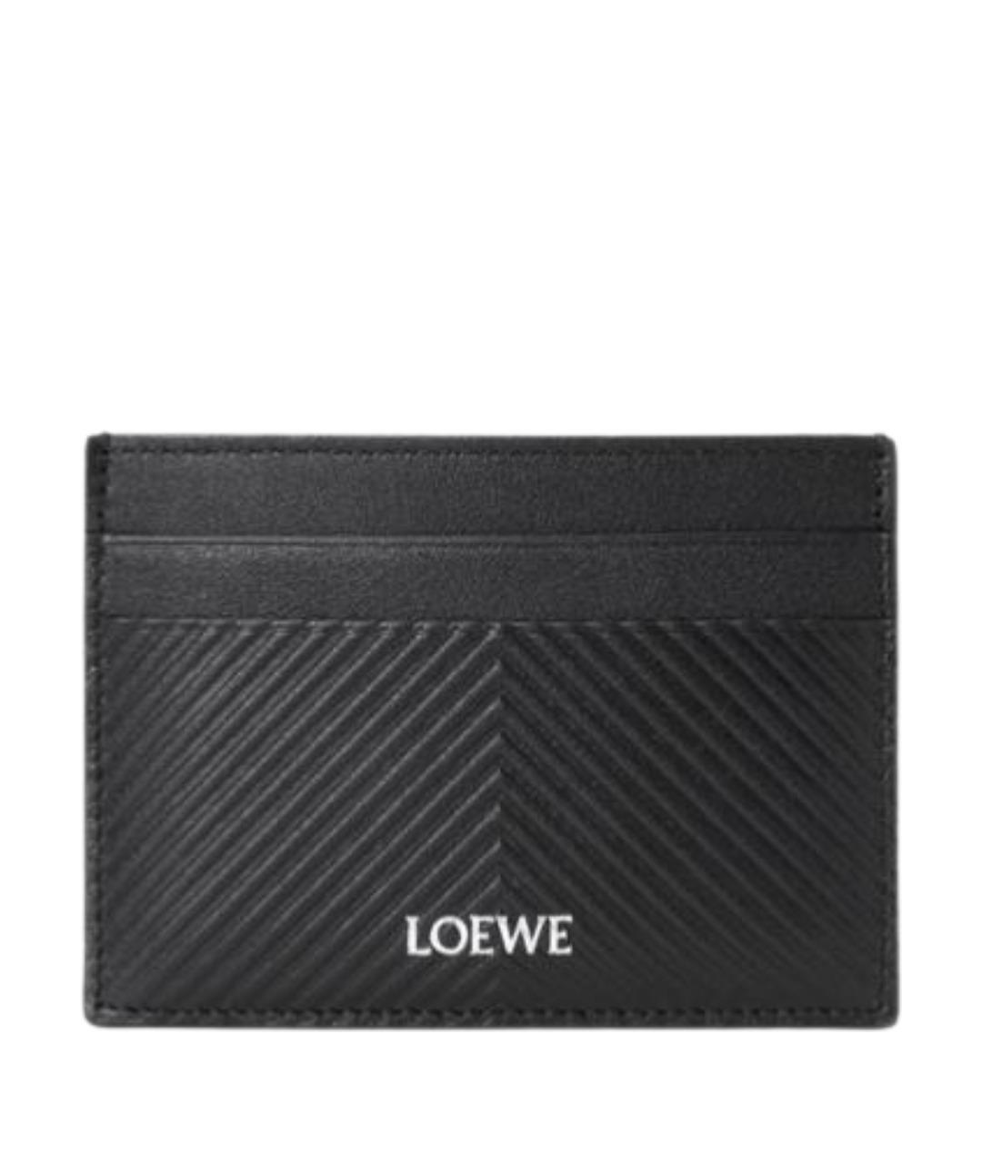 LOEWE Черный кожаный кардхолдер, фото 1
