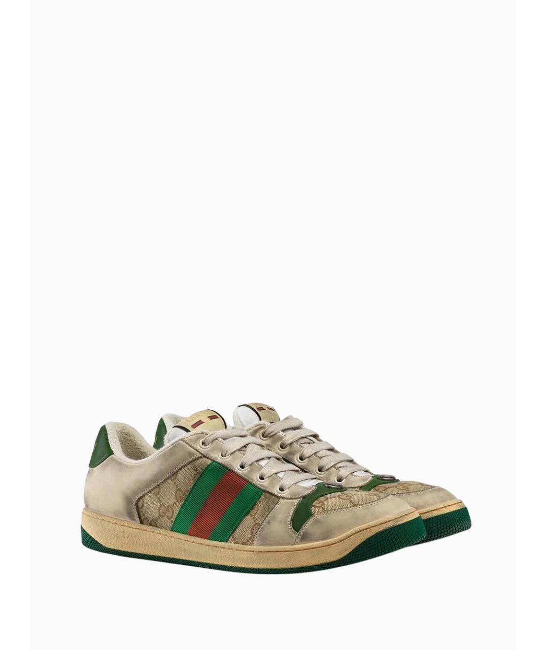 GUCCI Мульти текстильные низкие кроссовки / кеды, фото 2
