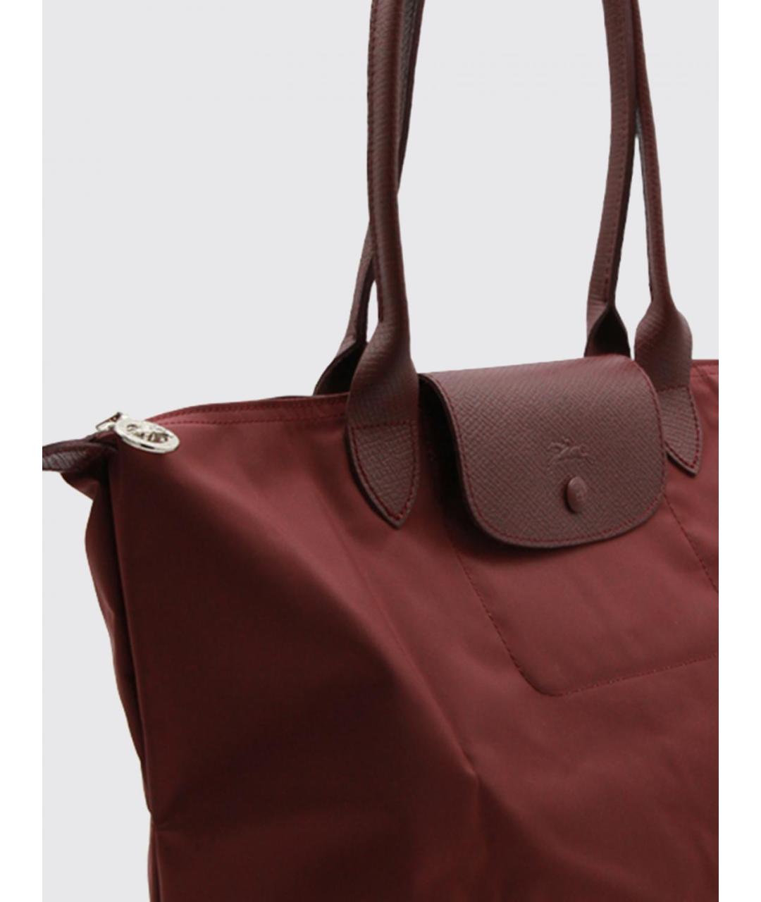 LONGCHAMP Бордовая нейлоновая сумка через плечо, фото 3