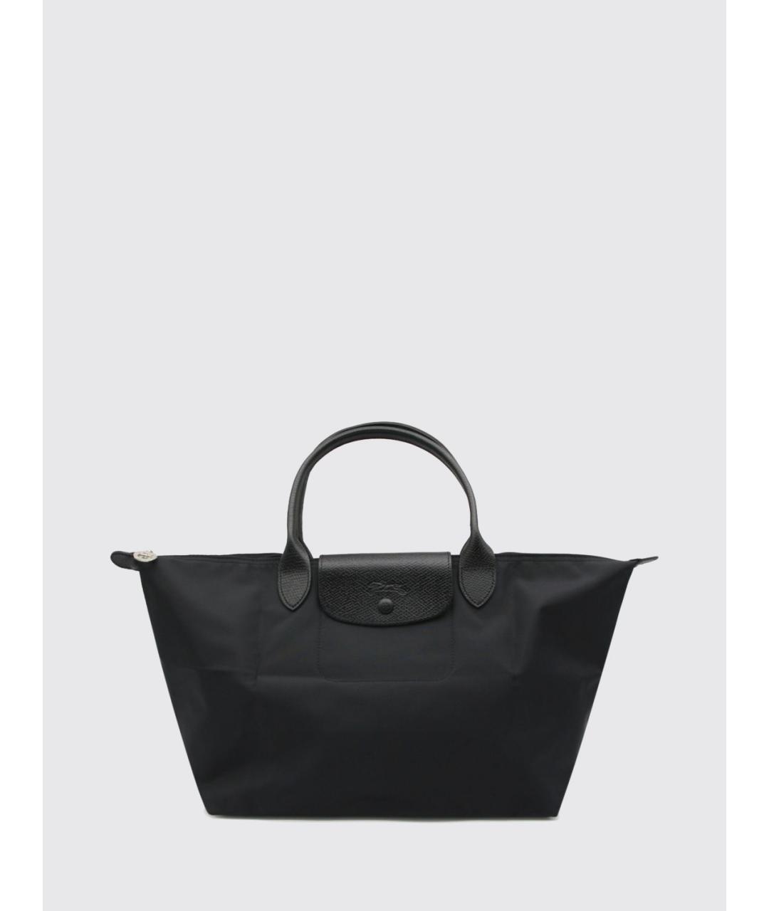 LONGCHAMP Черная нейлоновая сумка с короткими ручками, фото 4