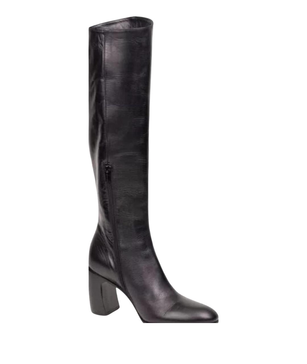 ANN DEMEULEMEESTER Черные кожаные сапоги, фото 1