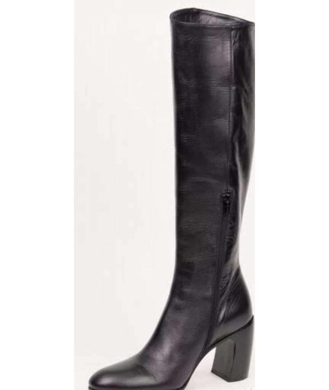 ANN DEMEULEMEESTER Черные кожаные сапоги, фото 4