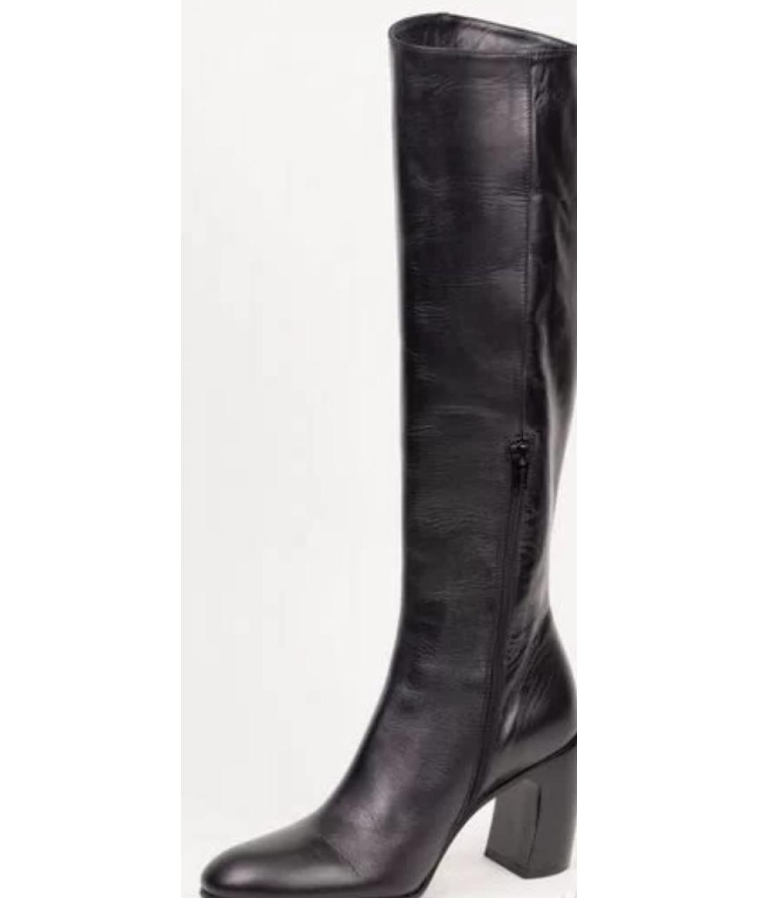 ANN DEMEULEMEESTER Черные кожаные сапоги, фото 5