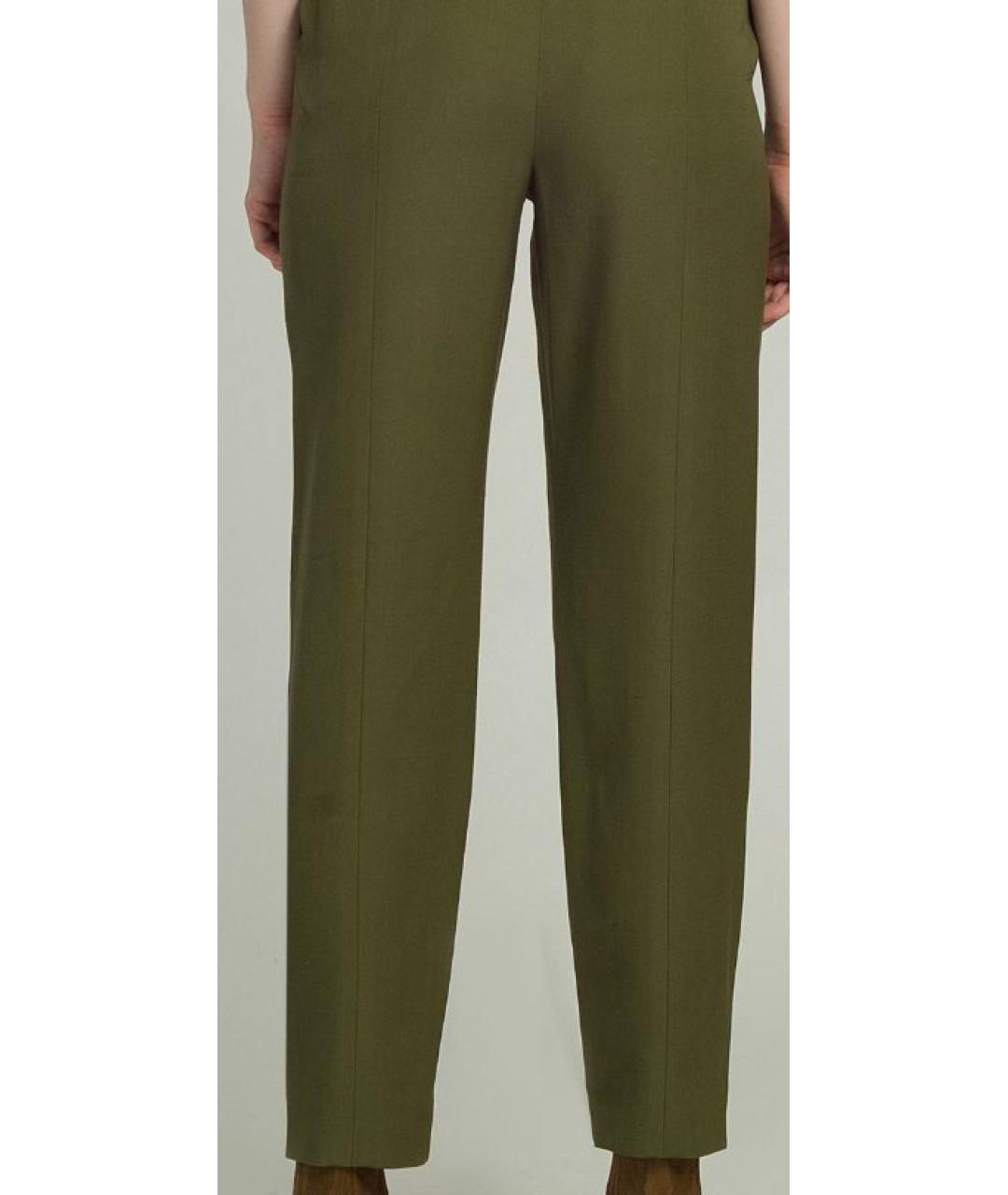 BALMAIN Хаки шерстяные классические брюки, фото 4