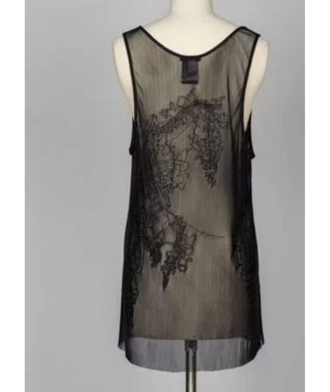 ANN DEMEULEMEESTER Черная нейлоновая майка, фото 2
