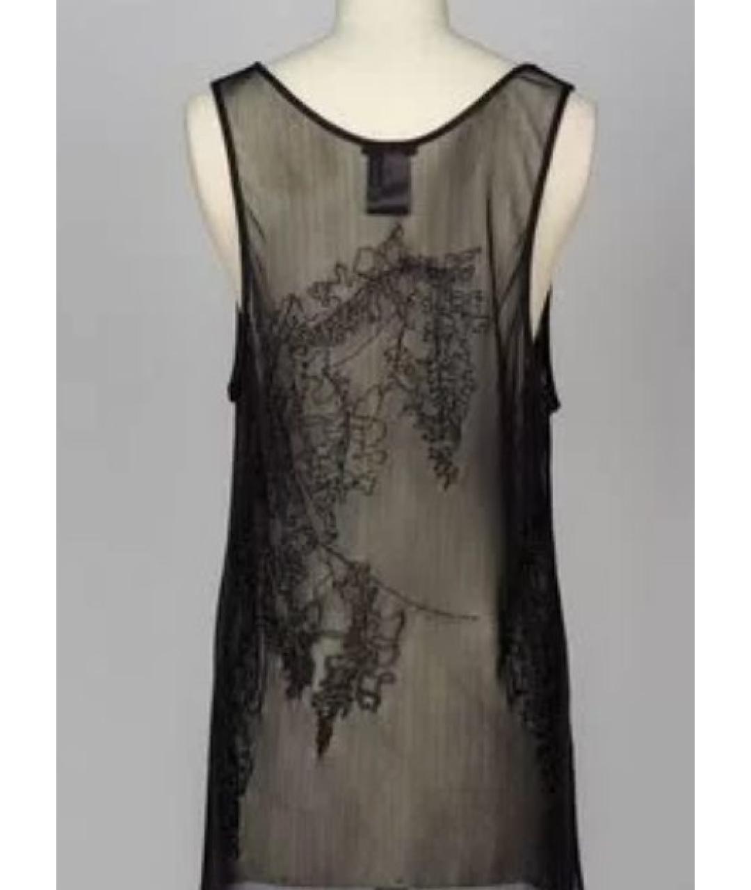 ANN DEMEULEMEESTER Черная нейлоновая майка, фото 4