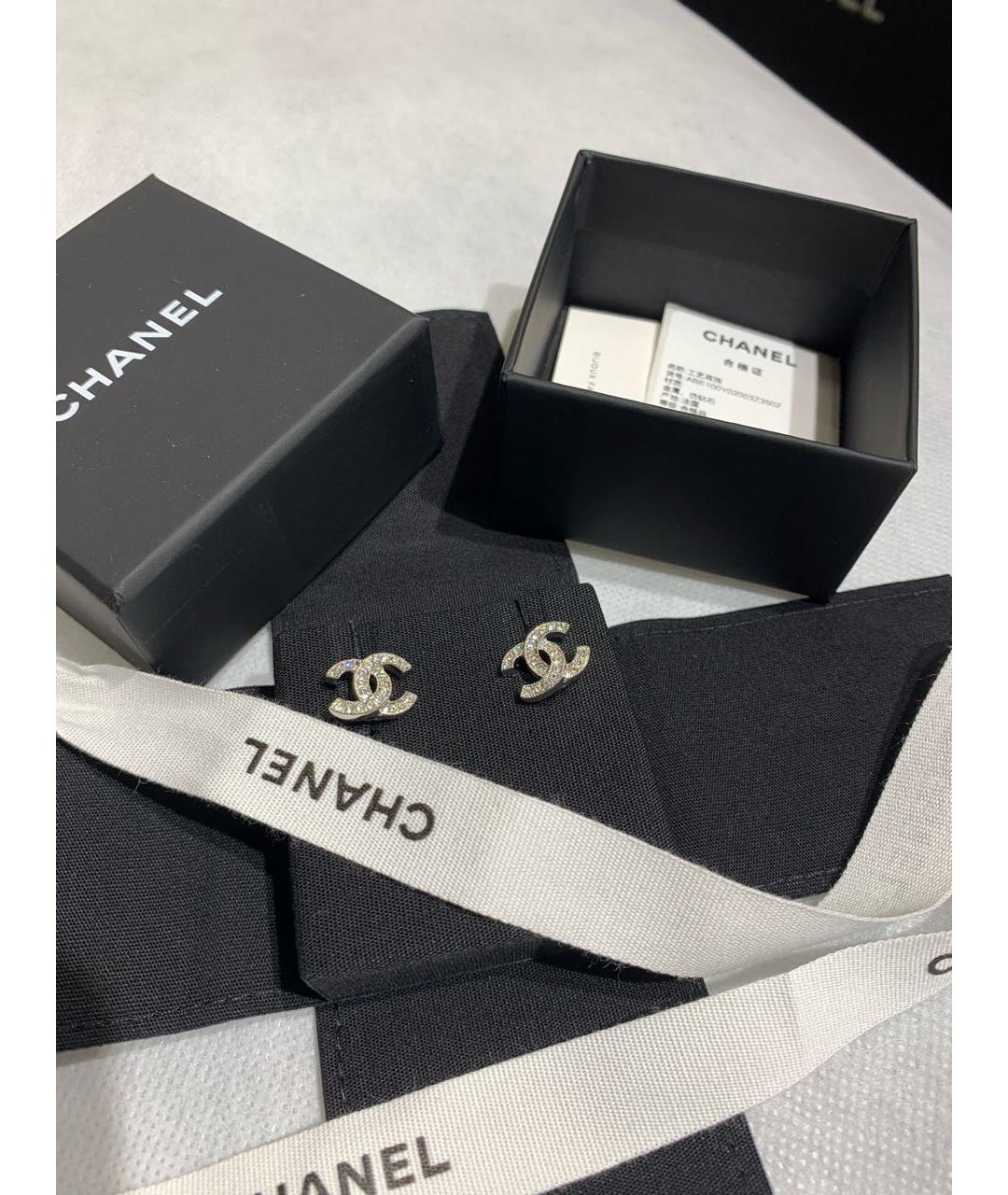 CHANEL Серебряные серьги, фото 2