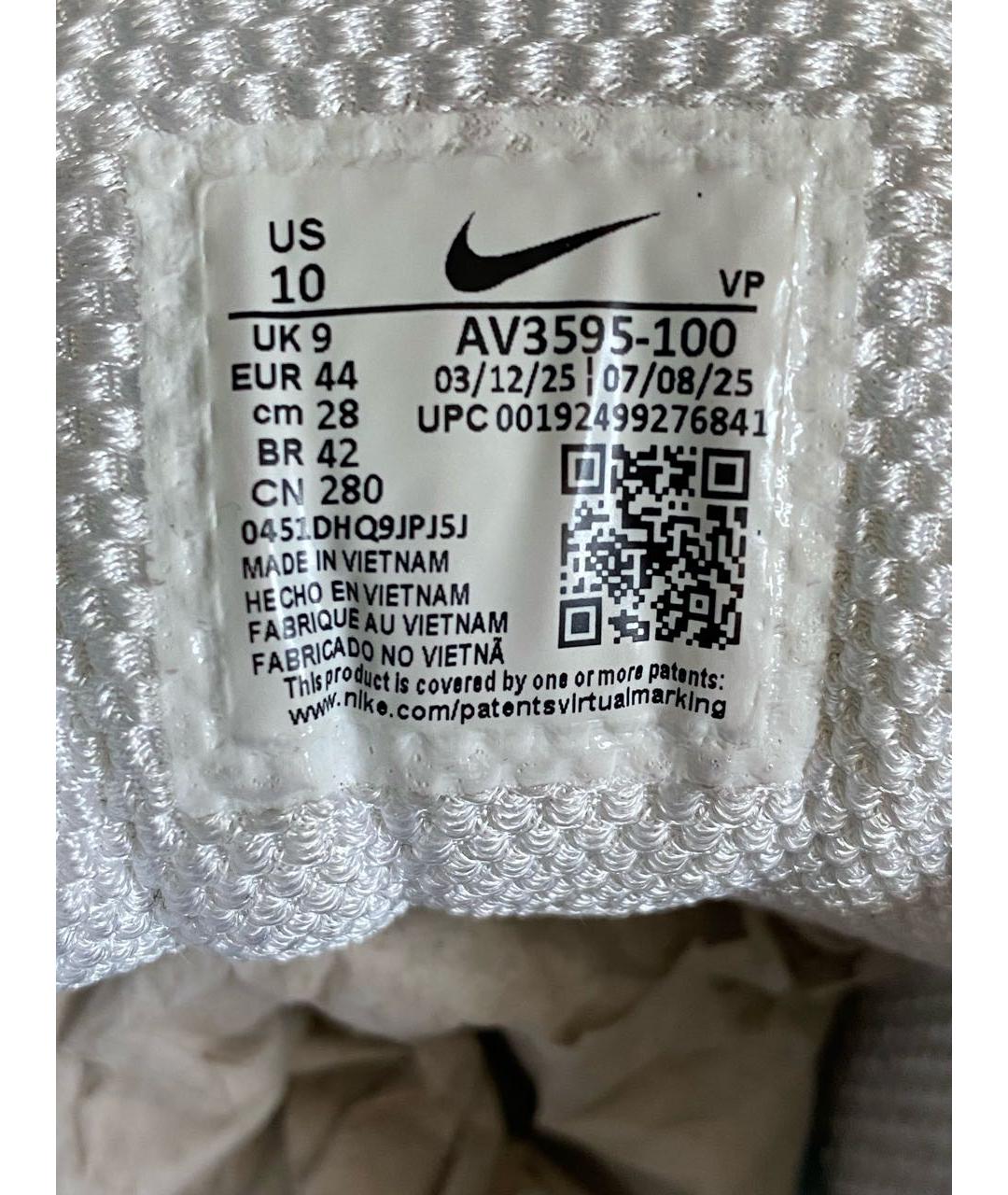 NIKE Белые синтетические низкие кроссовки / кеды, фото 5