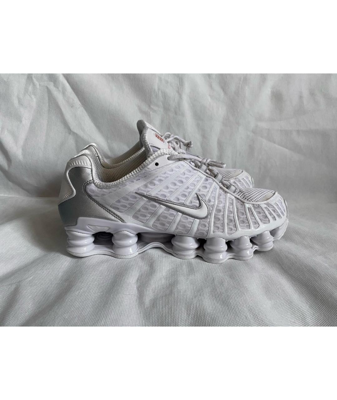 NIKE Белые синтетические низкие кроссовки / кеды, фото 9