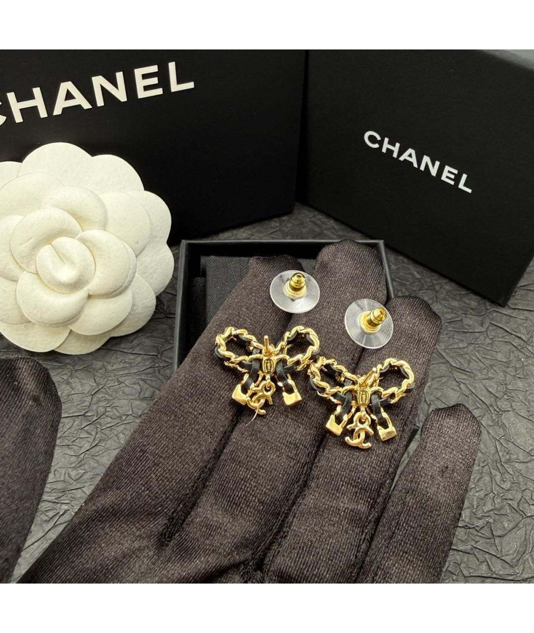CHANEL Золотые серьги, фото 3