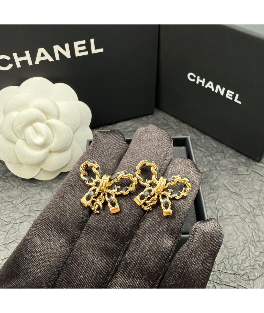CHANEL Золотые серьги, фото 2
