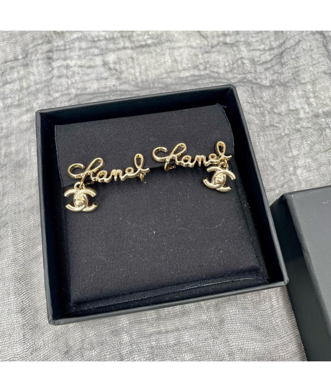 CHANEL Золотые серьги, фото 5