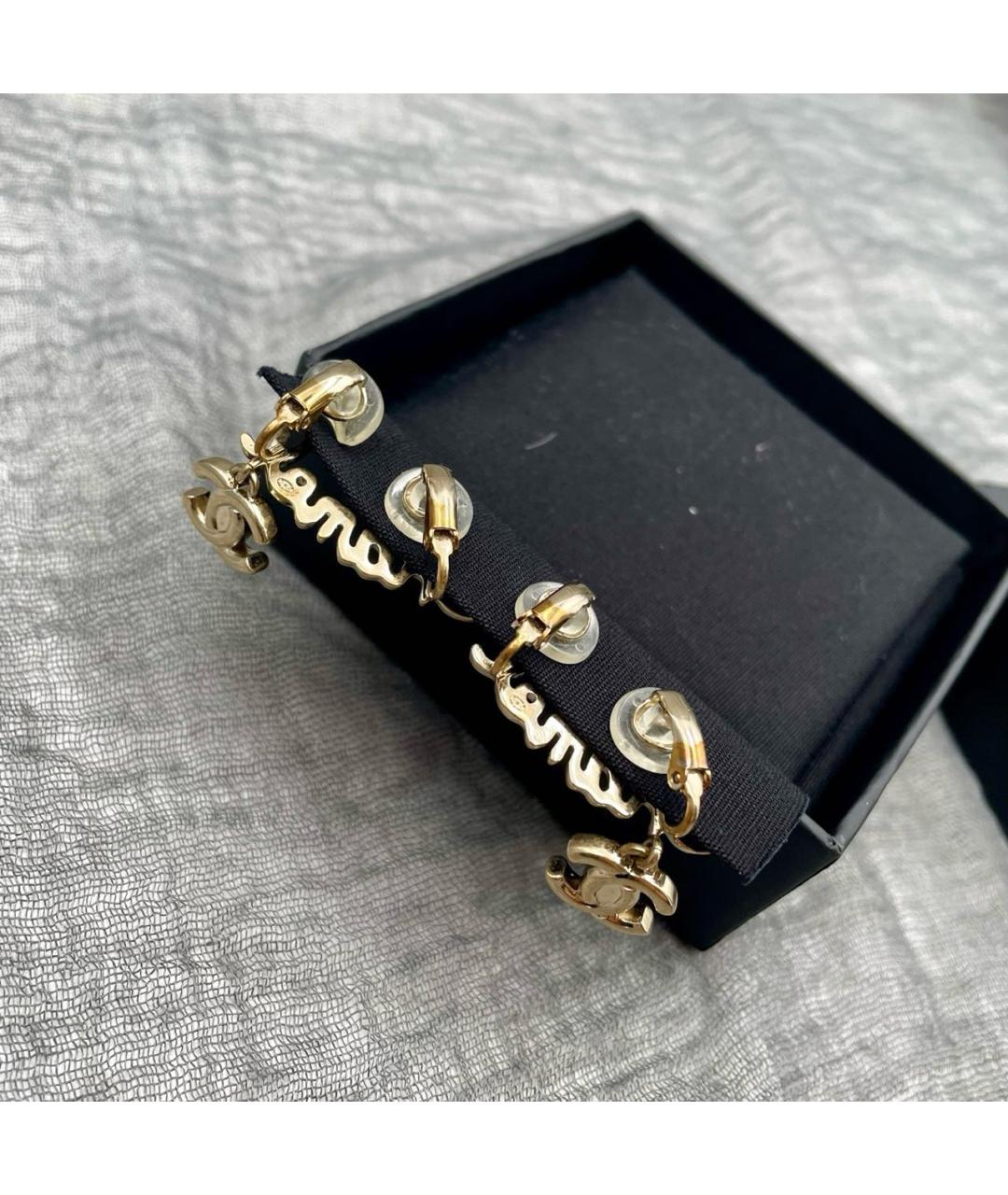 CHANEL Золотые серьги, фото 2