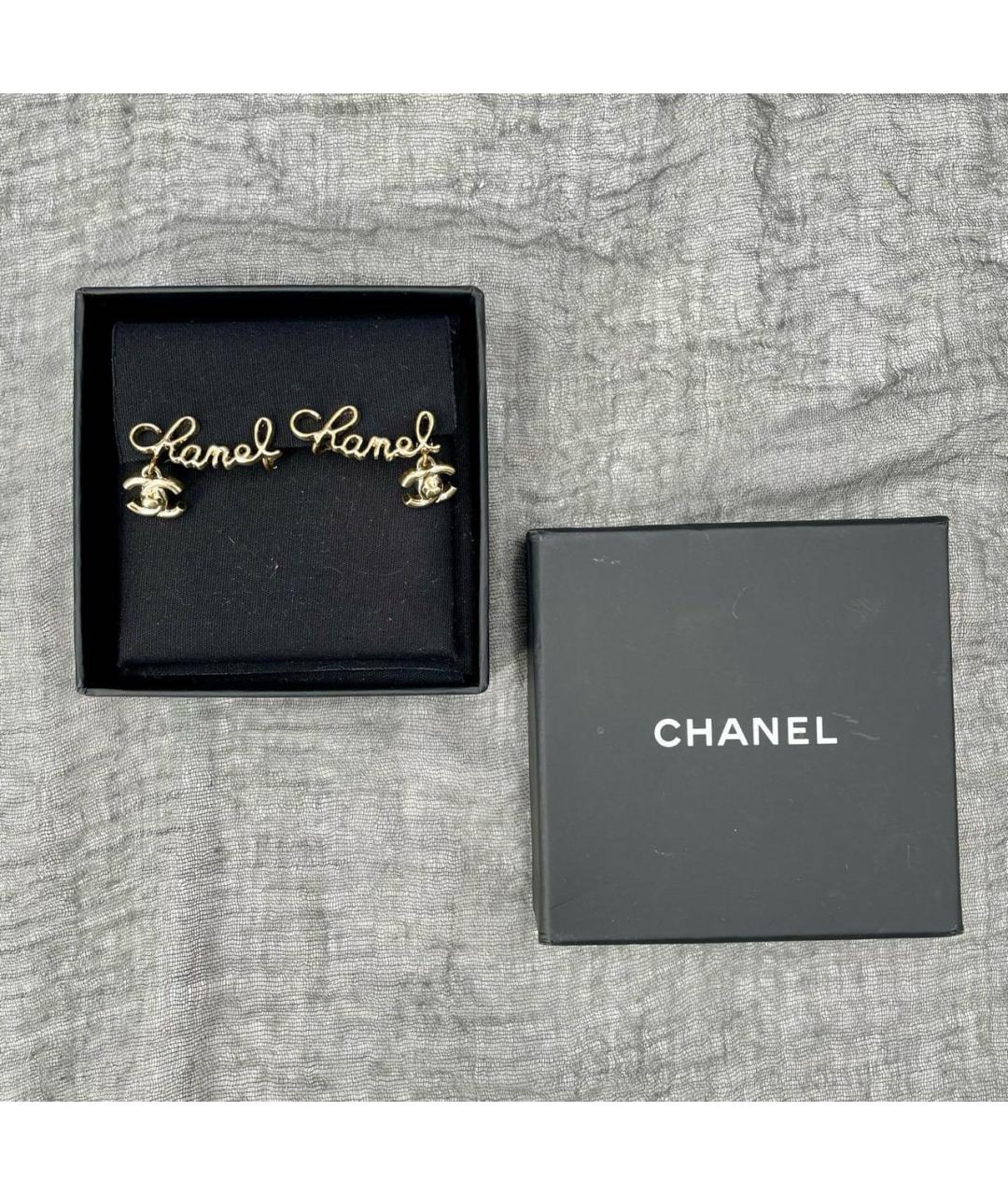 CHANEL Золотые серьги, фото 3