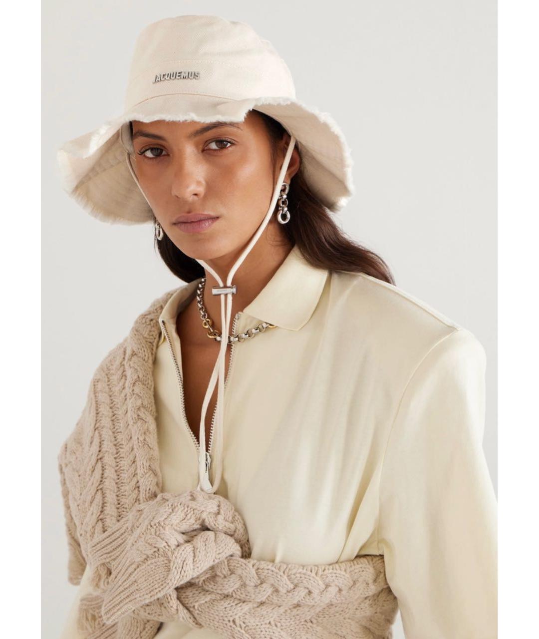 JACQUEMUS Белая хлопковая панама, фото 6