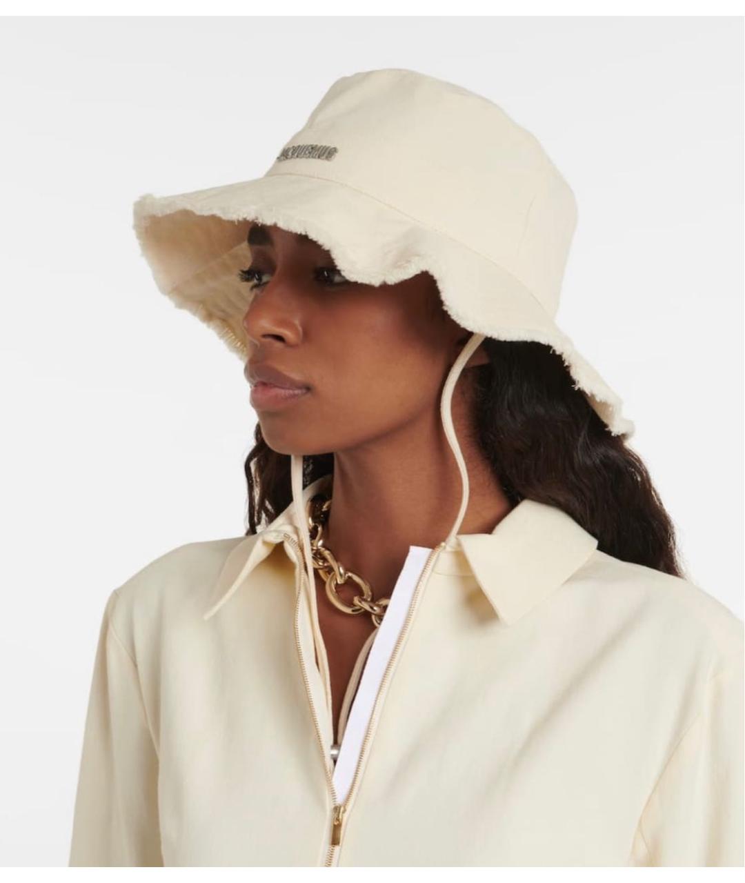 JACQUEMUS Белая хлопковая панама, фото 5