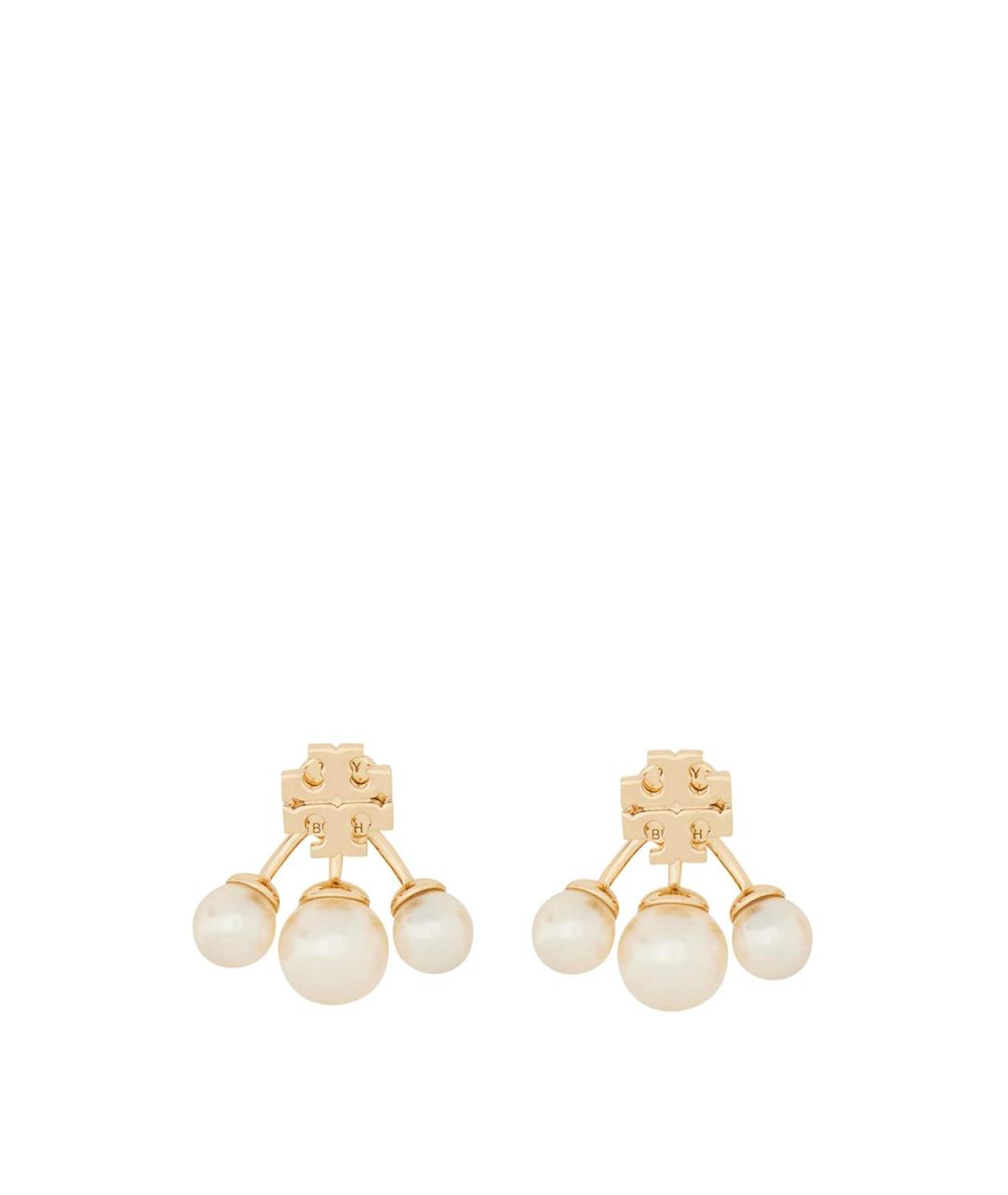 TORY BURCH Золотые металлические серьги, фото 1
