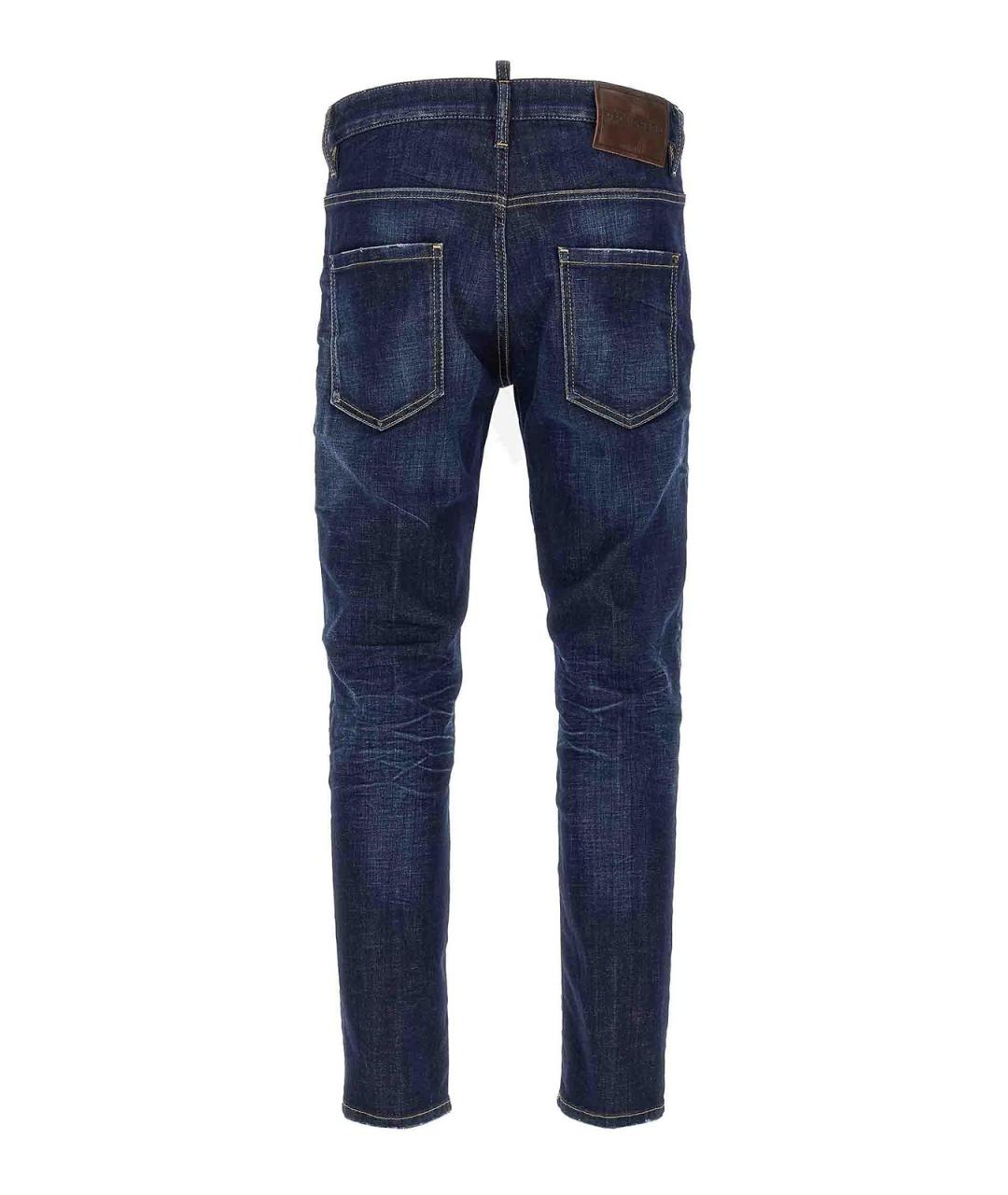 DSQUARED2 Синие хлопковые джинсы скинни, фото 2
