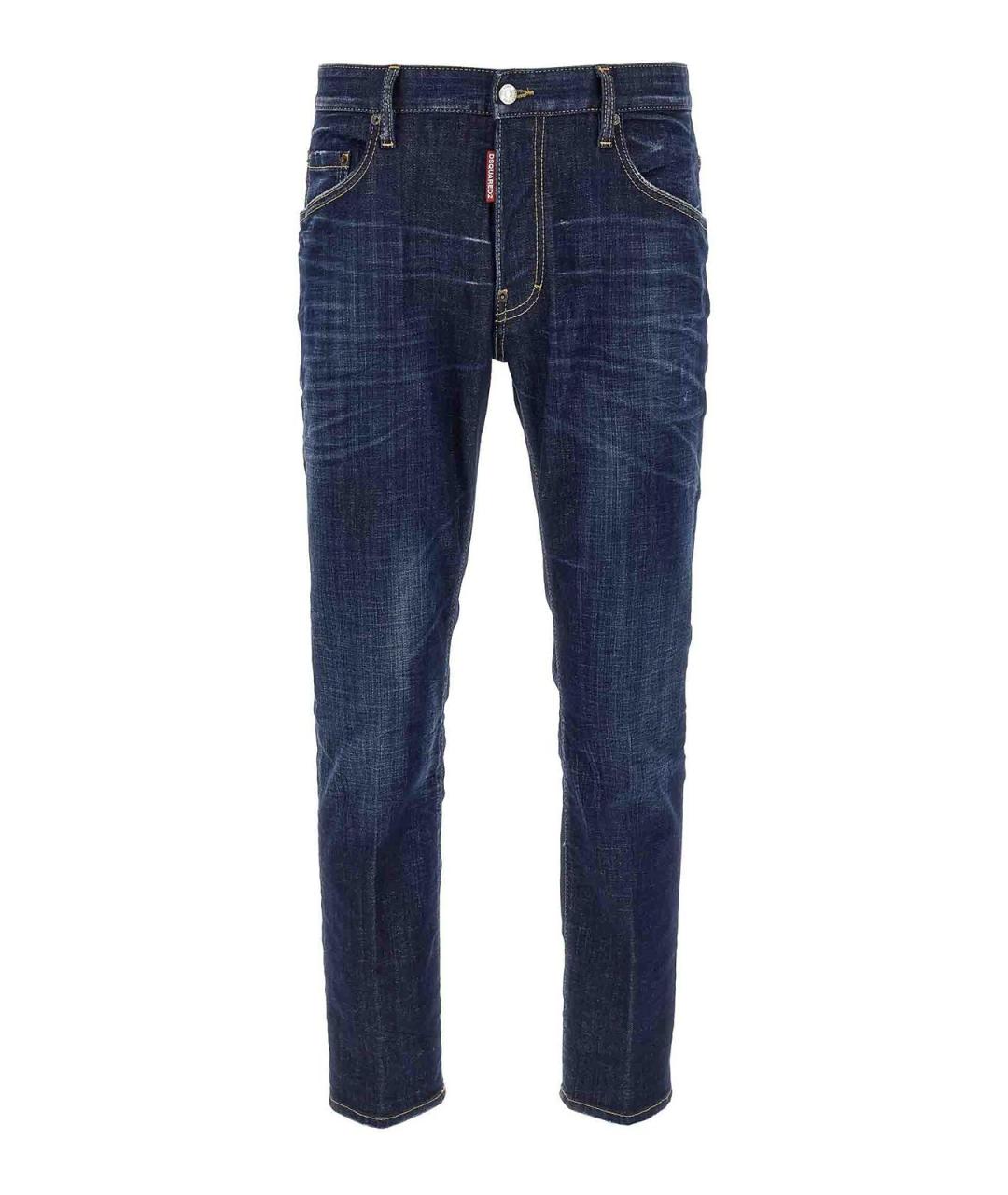 DSQUARED2 Синие хлопковые джинсы скинни, фото 1